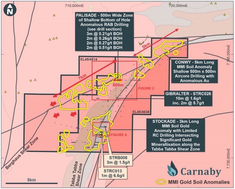 Carnaby Resources Gold Soil Anomalies